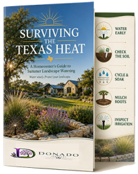 The Texas Hill Country landscapes face intense sun, heat, drought conditions